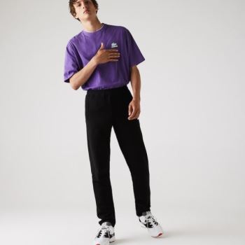 Lacoste CONCEPTS Collaboration Track Pants - Kalhoty Pánské Černé | CZ-L9yqjH